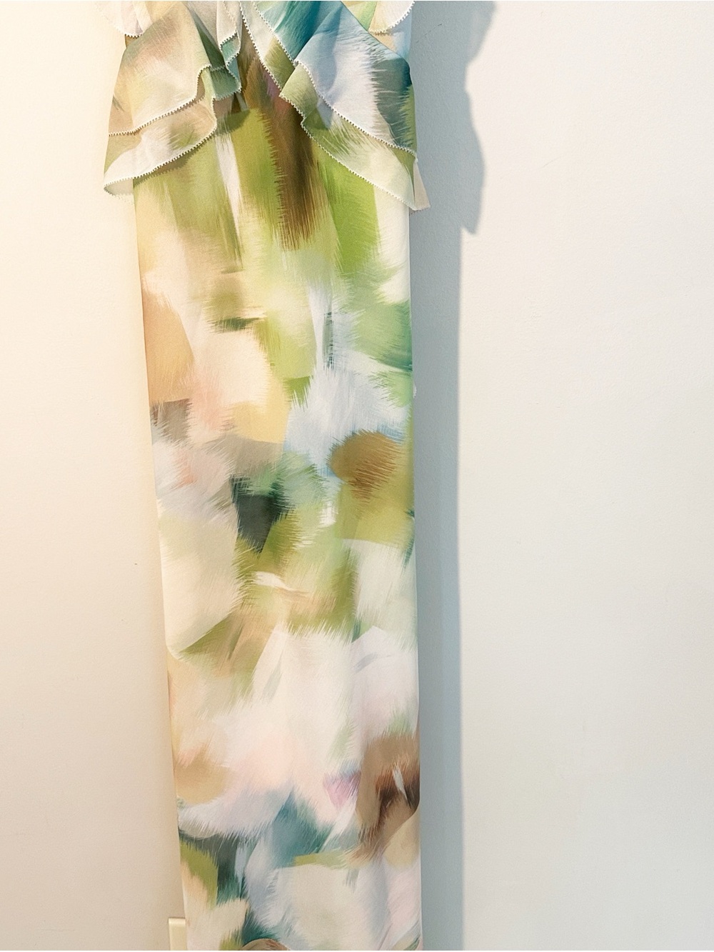 NEW $298 Favorite Daughter The Who Me botanical Ruffle maxi dress women sz XXS - Picture 7 of 10